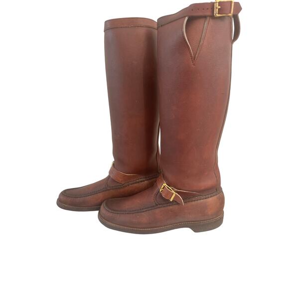 Gokey USA Vintage 'Botte Sauvage' Snake Proof 17" Boots Men Size 8.5 B-Excellent - Picture 4 of 16